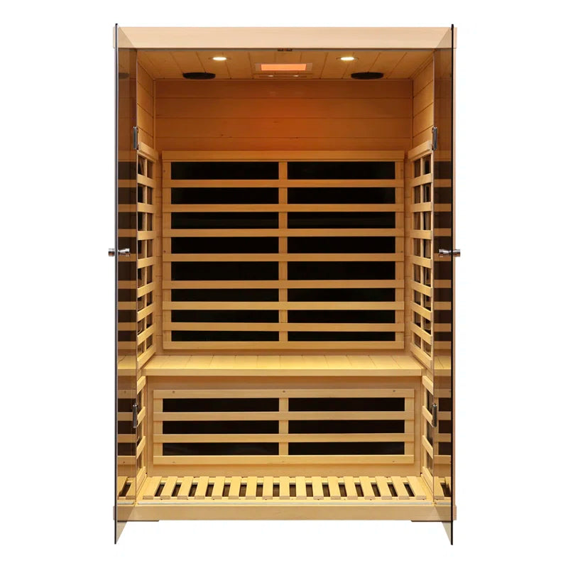 2 - Person Bluetooth Compatible FAR Infrared Sauna in Hemlock