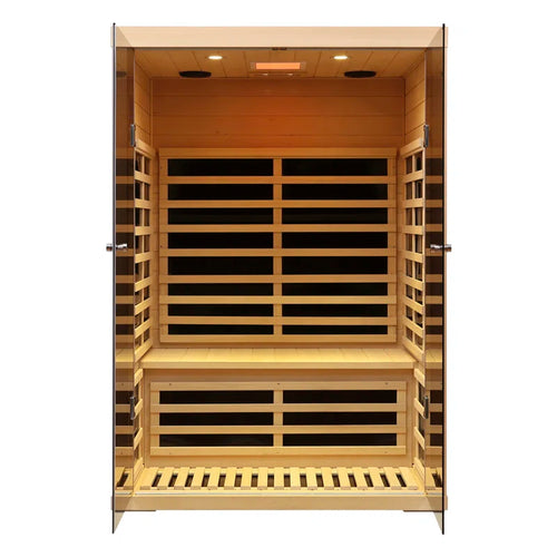 2 - Person Bluetooth Compatible FAR Infrared Sauna in Hemlock