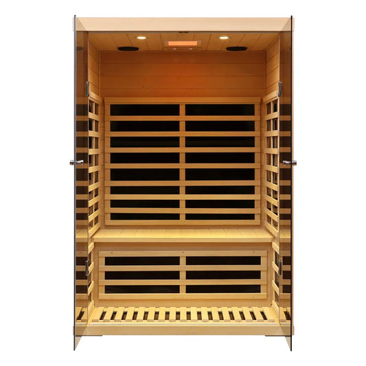 2 - Person Bluetooth Compatible FAR Infrared Sauna in Hemlock