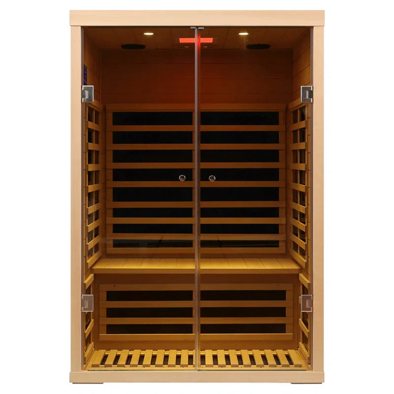 2 - Person Bluetooth Compatible FAR Infrared Sauna in Hemlock