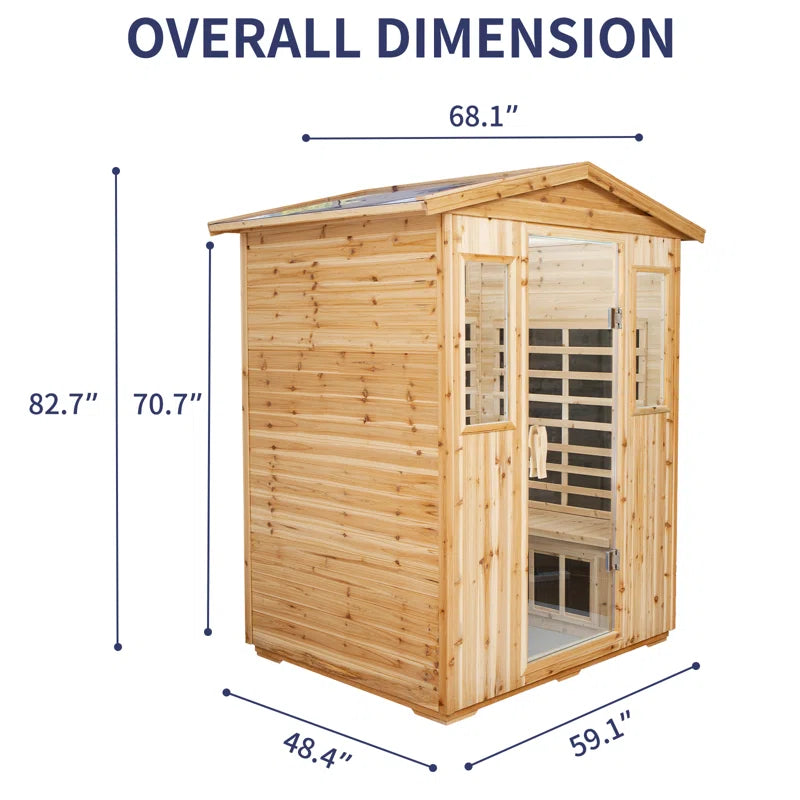 Lomant 4 - Person Far-Infrared Outdoor Sauna Room