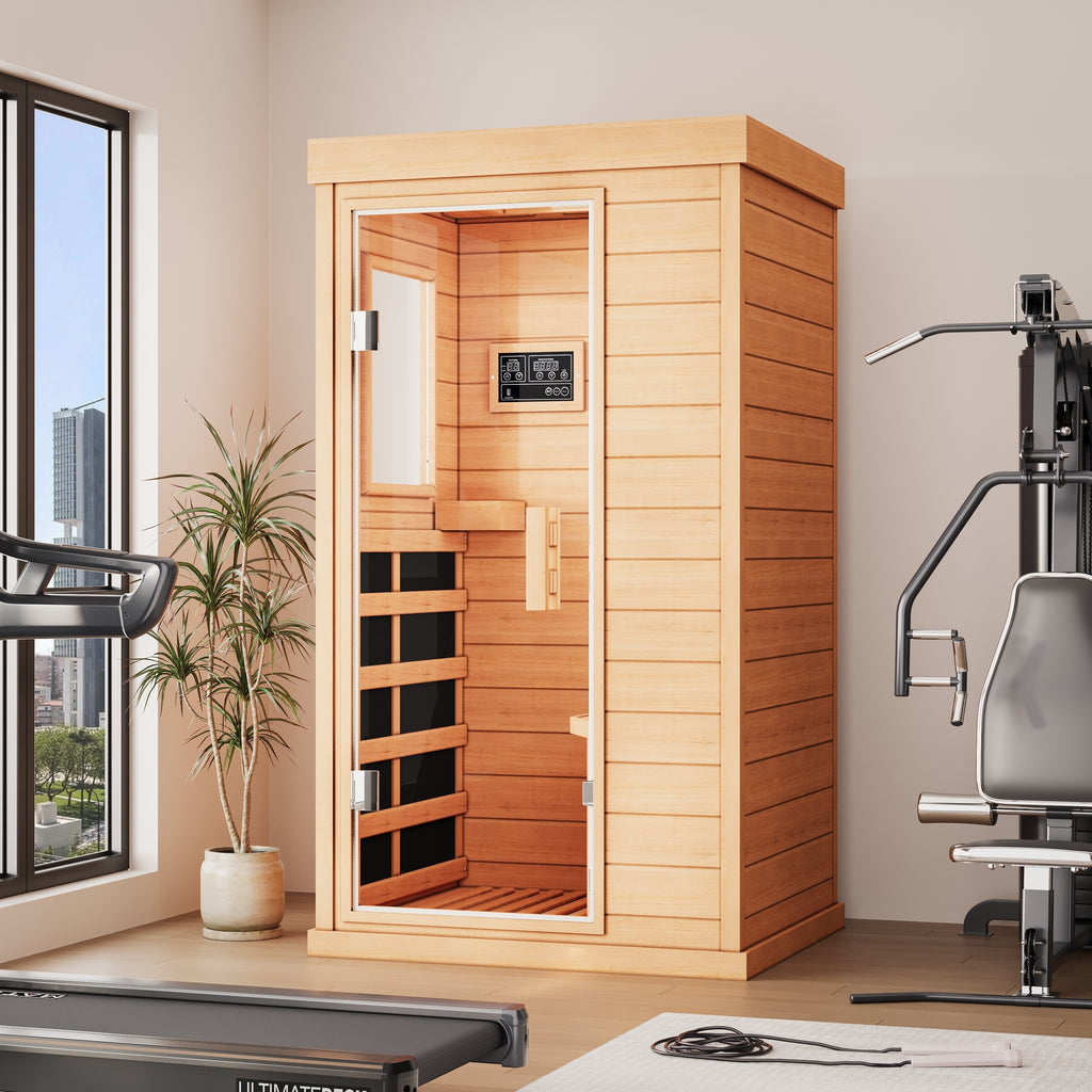 Infrared Sauna up to 4 Person with 15 Minutes Warm-Up Heater Tube & Carbon Plate